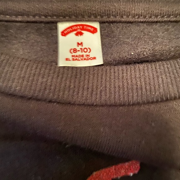 Holiday Time "Here for the Cheer" Size Med Long Sleeve Festive Sweatshirt NWT - Picture 3 of 5